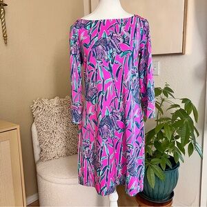 LILLY PULITZER Sophie Dress Mandevilla Pink Extra Lucky Print Size‎ M Resort